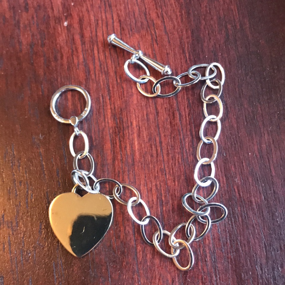 Sterling Ross Simons toggle heart bracelet - 7.75” long - Picture 3 of 12